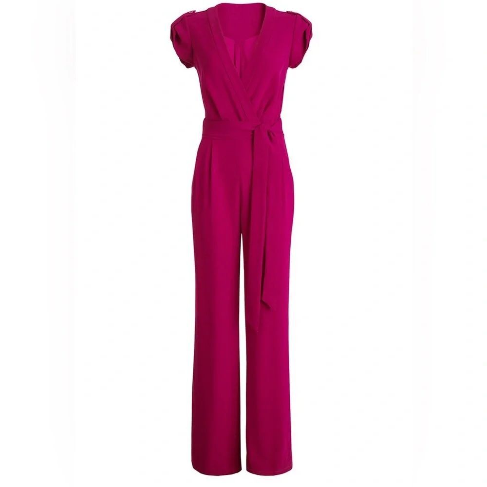 Diane Von Furstenberg Purdy Fuchsia Jumpsuit